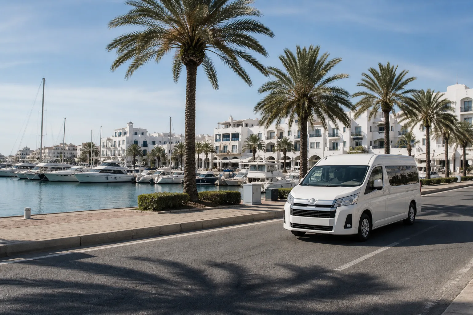 Véhicule privé arrivant à Yasmine Hammamet depuis l’aéroport Enfidha-Hammamet.